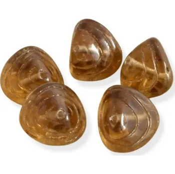 Korálek Korálky skleněné hnědé - 5 ks