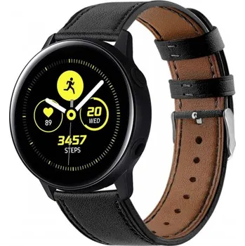 Řemínek na hodinky BSTRAP | Bstrap Leather Italy reminek na Samsung Galaxy Watch Active 2 40/44mm, black (SSG012C01)