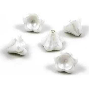 Korálek Korálky zvonky tmavě melírované – 10 ks