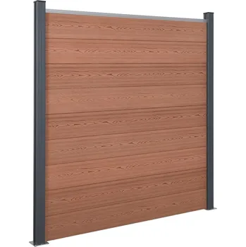 Plot Sada plotových dílců hnědá 526 x 186 cm WPC