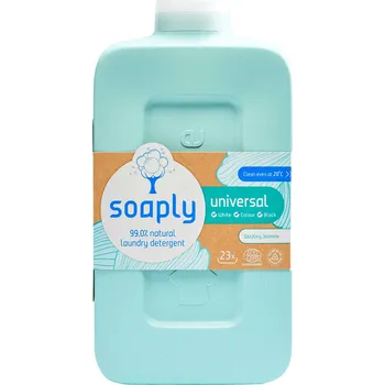 Prací prášek Soaply | Univerzální prací gel s vůní jasmínu netoxická kvalita pro praní všech druhů barev a tkanin - 1 l