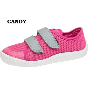 Dívčí bačkory Barefoot prodyšné tenisky BEDA PLAYFUL - CANDY (BFN 170040/ST/W/O), Beda Barefoot Velikost: 33
