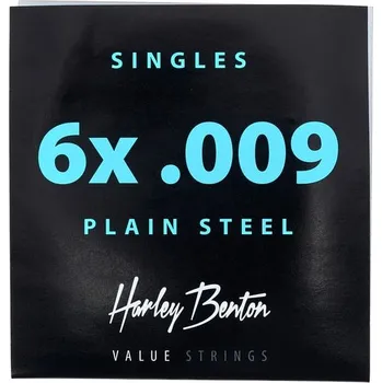 Struna pro kytaru a smyčcový nástroj Harley Benton Valuestrings Singles 6x .009 - 6 kusových strun