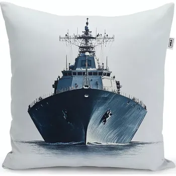Polštář Dekorační polštář Válečná loď na klidném moři - Sablio - 50x50 cm