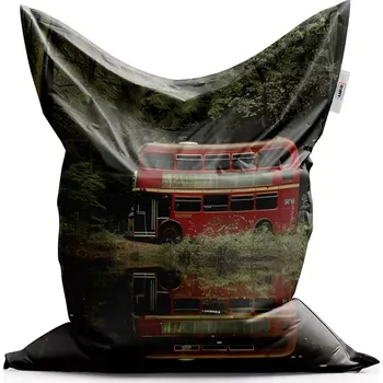 Sedací pytel Sablio Sedací vak Classic Červený patrový autobus - 150x100 cm