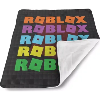 deka Sablio Dětská deka pro miminko ROBLOX Barevný text - 80x100 cm