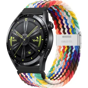 Řemínek na hodinky BSTRAP | BStrap Elastic Nylon 2 reminek na Garmin Vivoactive 3, rainbow (SSG026C0206)