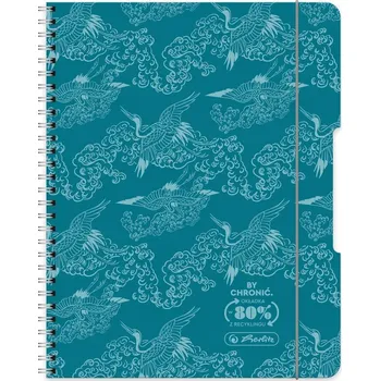 Kroužkový Blok B5 Herlitz 80 listů, tvrdá vazba