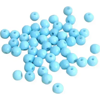 Korálek Korálky skleněné kuličky světle modré 4mm - 50 ks