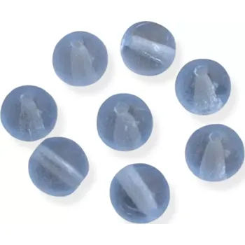 Korálek Korálky skleněné kuličky světle modré 6mm - 20 ks