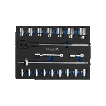 Ráčna HOEGERT Sada ráčnových nástrojů 3/4", 20dílná, vložka EVA