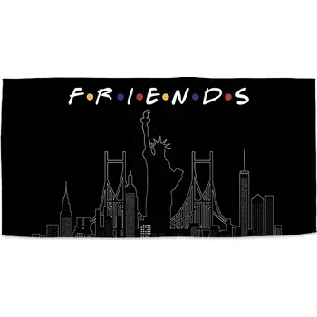 Ručník Sablio Ručník s potiskem Seriál Přátelé FRIENDS Obrysy - 50x100 cm