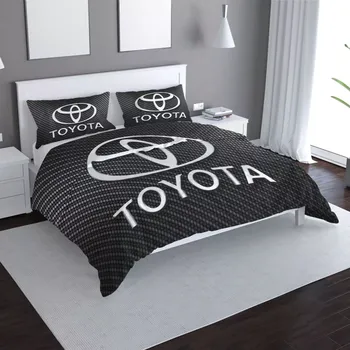 Povlečení Saténové povlečení Toyota Carbon - Sablio - 140x200 / 90x70