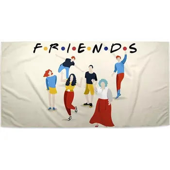 Ručník Sablio Ručník s potiskem Seriál přátelé FRIENDS Postavy - 50x100 cm