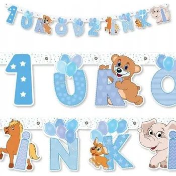 Banner k 1. narozeninám modrý pro chlapečka