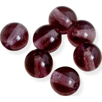 Korálek Korálky skleněné kuličky fialové průsvitné 6mm - 20 ks