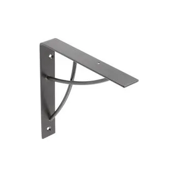 Nábytkové kování GTV Podpěra police NEO, 18x18 cm, černá matná