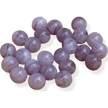 Korálek Korálky skleněné kuličky fialové 6mm - 20 ks