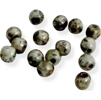 Korálek Korálky skleněné kuličky travertinové 4mm - 50 ks