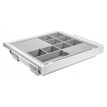 Organizér galanterie GTV Zásuvka Elite s organizérem 700 mm s funkcí tichého zavírání, bílá