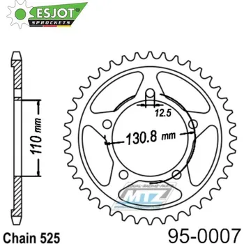 Řetězová sada pro motocykl Rozeta ocelová (převodník) 0007-45zubů ESJOT 50-29042-45 - BMW S1000R / 13-20 + S1000RR / 09-18 + S1000XR / 14-20 95-0007-45-ES