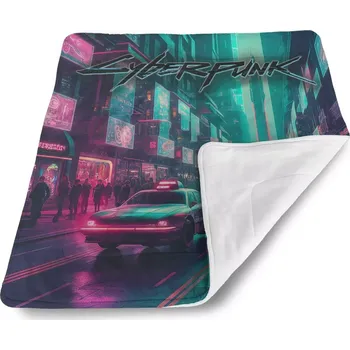 deka Sablio Dětská deka pro miminko Cyberpunk 2077 Město - 80x100 cm