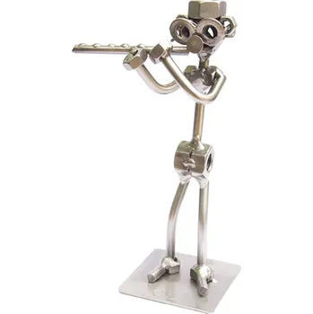 Kovová figurka - Flétnista 17 cm