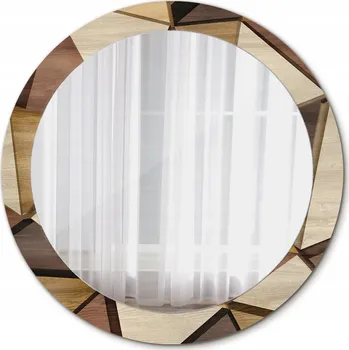Zrcadlo Zrcadlo do koupelny Geometrické dřevo 3D 80 cm