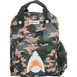 Školní taška batoh Backpack Amsterdam Small Camo Shark Jack Piers malá ergonomická luxusní provedení od 2 let 23*28*11 cm