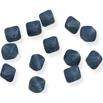 Korálek Korálky skleněné lucerničky šedomodré - 40 ks