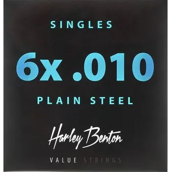 Struna pro kytaru a smyčcový nástroj Harley Benton Valuestrings Singles 6x .010 - 6 kusových strun