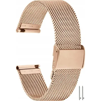 Řemínek na hodinky ŘEMÍNEK K HODINKÁM NEREZOVÁ OCEL UNIVERZÁLNÍ RŮŽOVÉ ZLATO 20mm