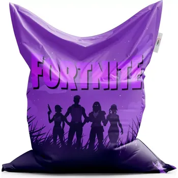 Sedací pytel Sablio Sedací vak Classic FORTNITE Fialová silueta - 200x140 cm