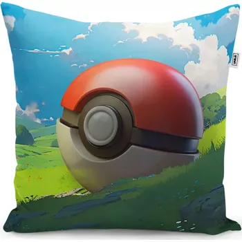 Polštář Dekorační polštář Pokemon ball Krajina - Sablio - 50x50 cm