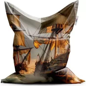 Sedací pytel Sablio Sedací vak Classic Plachetnice ve vlnách - 150x100 cm