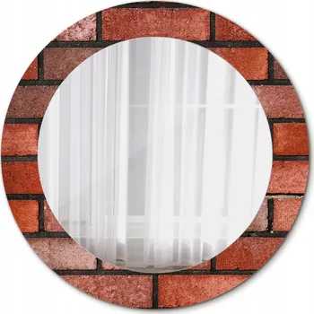 Zrcadlo Kulaté nástěnné Zrcadlo Červená cihla 60 cm