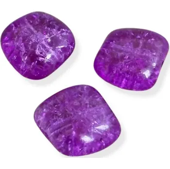 Korálek Korálky praskané 13x15 mm fialové - 7 ks