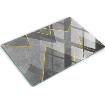 Obraz Skleněná kuchyňská deska na krájení s grafikou XXL 80x52 cm - Ostré tvary