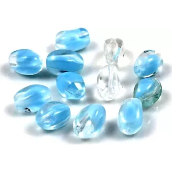 Korálek Korálky skleněné modročiré - 20 ks