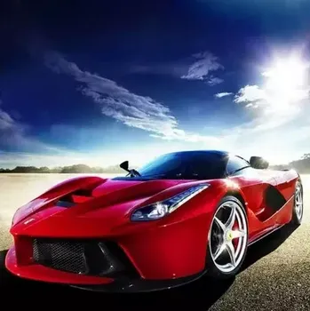 Diamantové malování Diamantové malování/Homfun - Červený auťák (30x30)