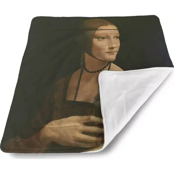 deka Sablio Dětská deka pro miminko Dáma s hranostajem - Leonardo da Vinci - 80x100 cm