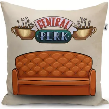 Polštář Dekorační polštář Seriál přátelé CENTRAL PERK Gauč - Sablio - 50x50 cm