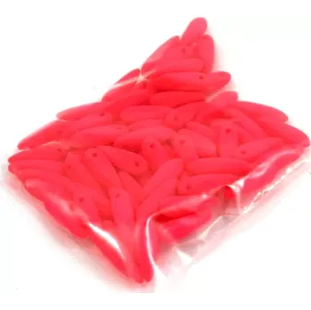 Korálek Korálky skleněné lupínky neonově růžové - 70 ks