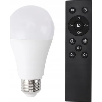 Žárovka LED žárovka s dálkovým ovládáním 2,4 GHz, patice E26, bílá/teplá bílá