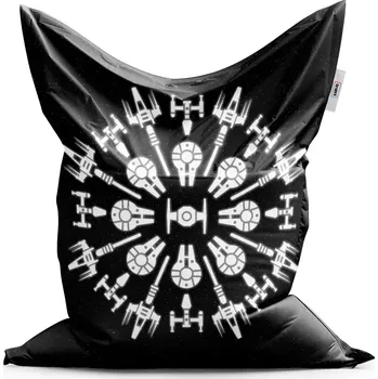 Sedací pytel Sablio Sedací vak Classic Star Wars Vesmírné lodě - 150x100 cm