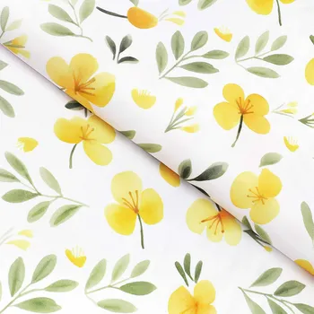 Teflonová látka na ubrusy - Květy pupalky 160 cm