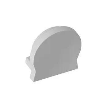 LED lišta GTV Kruh koncového víčka pro LED profil GLAX Mini aplikované stříbro (10 k