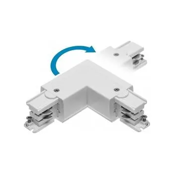 Elektrický konektor GTV Konektor L 90° pro 3fázové kolejnicové vedení X-RAIL, 101x101 mm, nast