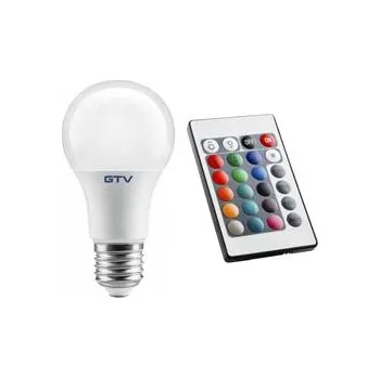 Žárovka GTV LED SVĚTELNÝ ZDROJ, RGBW, A-G, 3000K, A60, E27, 9W, AC220-240V, 200°,