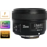 Objektiv Yongnuo YN35mm F2N pro fotoaparát Nikon s bajonetem F